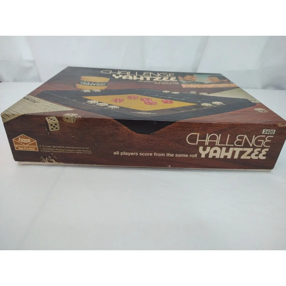 Vintage 1974 Challenge YAHTZEE Board Dice Family Game Odd Couple